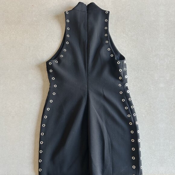 Cinq à Sept Ava Mock-Neck Crepe Grommet Dress ASO Isabelle Lightwood - Picture 7 of 12